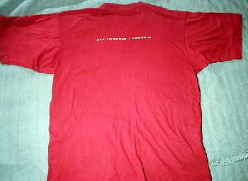 T-tröja röd bak vinterturnén 1997
