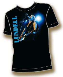 T-tröja från Ulf Lundells vårturné 2009, svart, herr. Motiv: live